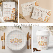 Süsse Pie Gingham Teddy Bear Fall Baby Dusche Einladung