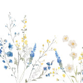 Dusty Blue Dainty Gold All in 1 Budget QR Hochzeit Einladung