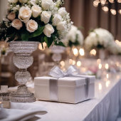 Hochzeit White Damask Einfaches Elegance Floral Geschenkpapier