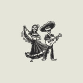 Tanzen Calaveras Hochzeit Einladung