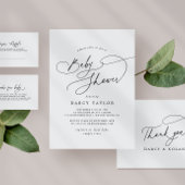 DARCY Moderne Schwarz-weiße Windelwaschmaschine All In One Einladung