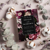 Dark und Moody Floral Tischnummer