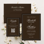 Classic Dark Brown Old Money Wedding Welcome Banner