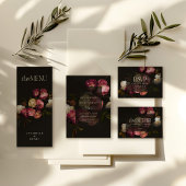 Dark Burgundy Floral Moody Romantic Welcome Sign Wandteppich