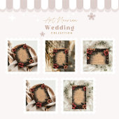 Dark Floral Art Nouveau Wedding Einladung