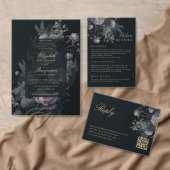 Dark Romantic Moody Florals Peony Wedding Programm (Personalisiere diese Kollektion eines unabhängigen Creators.)