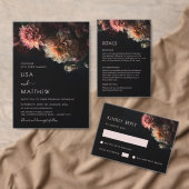 Dunkle melancholische Dahlien-Blumen-Hochzeit Programm (Personalisiere diese Kollektion eines unabhängigen Creators.)