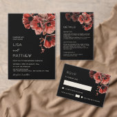 Rote Mohnblumen schwarzer Hintergrund (Personalisiere diese Kollektion eines unabhängigen Creators.)