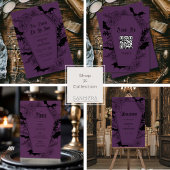 Gothic Floral Wedding Lila Save the Date Einladung