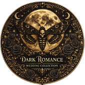 Gothic Moth Skull Hochzeit – Dunkle Eleganz Pappteller
