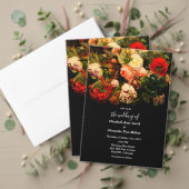 Dark romantic moody elegant floral wedding einladungsbanderole (Personalisieren Sie die Kollektion dieses unabhängigen Creators. Test)