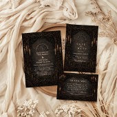Dunkle Rustikale Country-Goth-Hochzeit Einladung