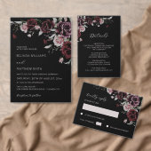 Dark Moody Romantic Watercolor Roses RSVP Karte (Personalisiere diese Kollektion eines unabhängigen Creators.)