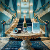 Sweet 16 Aquamarin Blue Glitzer, Chic Glitzer Numb Save The Date