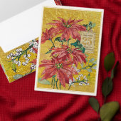 Golden Poinsettia | Fine Art Vertical Christmas Geschenkanhänger (Personalisiere diese Kollektion eines unabhängigen Creators.)
