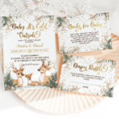 Hirsche Winter Wonderland Baby Dusche Einladung