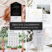 Delikate Calligrafy Tischnummer Guest Names