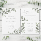 Delicate Greenery Wedding Sticker (Personalisiere diese Kollektion eines unabhängigen Creators.)