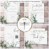 Delikate, moderne tropische Regenwaldfolien Dankeskarte