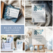 Rustic Blue Jean Baby Denim Country Baby Dusche Dankeskarte