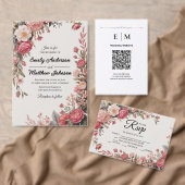 Designer Pink Blume Bouquet Save the Date (Personalisiere diese Kollektion eines unabhängigen Creators.)