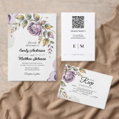 RSVP-Karten der Lila Rose des Designers RSVP Karte (Personalisiere diese Kollektion eines unabhängigen Creators.)