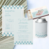 Nur verheiratetes Boot für Hochzeit Serviette