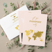 Wedding Passport Gold Blush Pink Itinerary Programm (Personalisieren Sie die Kollektion dieses unabhängigen Creators. Test)