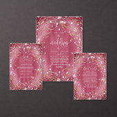 Karo der Liebe Rosa Hochzeit Einladung (Personalisiere diese Kollektion eines unabhängigen Creators.)