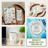 Dinosaur 1st Birthday Party | Cute Prehistoric Kid Geschenkanhänger