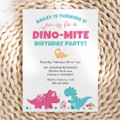 Pink Dinosaur Geburtstagsparty Serviette