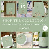 Dinosaur Theme Sage Green Wedding Einladung