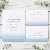 Sky Dip Dye Watercolor Wedding Monogram Runder Aufkleber (Personalisiere diese Kollektion eines unabhängigen Creators.)