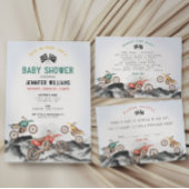 Motor Dirt Bike Baby Shower Table Decor Pappteller