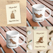 Dirt Digging Hunde - Strandurlaub Muster. Runder Pappuntersetzer