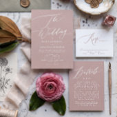 DIY Faltmoderne, schmutzige rosa Platzkarten