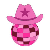 Letzte Rodeo Disco Cowgirl Bachelorette Hintergrun Wandteppich