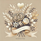 Menü "Starry Night Wedding" Sockelschild