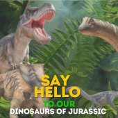 Dinosaurier Jurassic World White Age Einladung