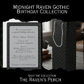 Gothic Damast Onyx Rabe Moody Pappteller