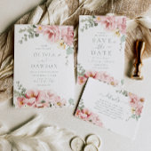 Blush & Sage Green Wedding RSVP Response Card