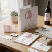 Elegant Rose Gold Doula Business Client Gästebuch