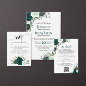 Emerald Rose Chic 30 Table Wedding Seating Chart Poster (Personalisiere diese Kollektion eines unabhängigen Creators.)