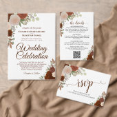 Rust Orange Herbst Rose Elegantes Hochzeitsschreib Platzkarte (Personalisiere diese Kollektion eines unabhängigen Creators.)