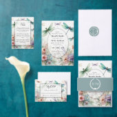 Misty Sage Blue Wedding Monogram Initials Runder Aufkleber (Personalisiere diese Kollektion eines unabhängigen Creators.)