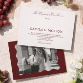 Burgundy Wedding Flat Program Einladung