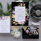 Schwarz getrocknete Wasserfarben Hochzeitskunst Fo Save The Date