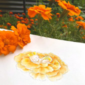 Baby in Bloom whimsy Aquarell gelbe Babydusche Untersetzer