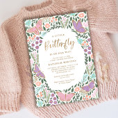 Elegant Pastel Butterflies Pattern |  Baby Shower Pappteller