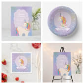 Dreamy Magical Rainbow Unicorn Girl Birthday Party Serviette